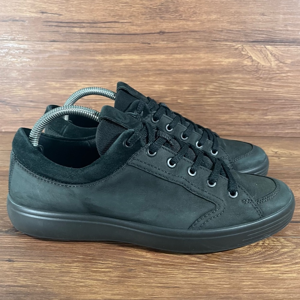 ECCO SOFT 7‎ Black Leather Oxfords Sneakers Men’s Size 7.5 (41) Shoes